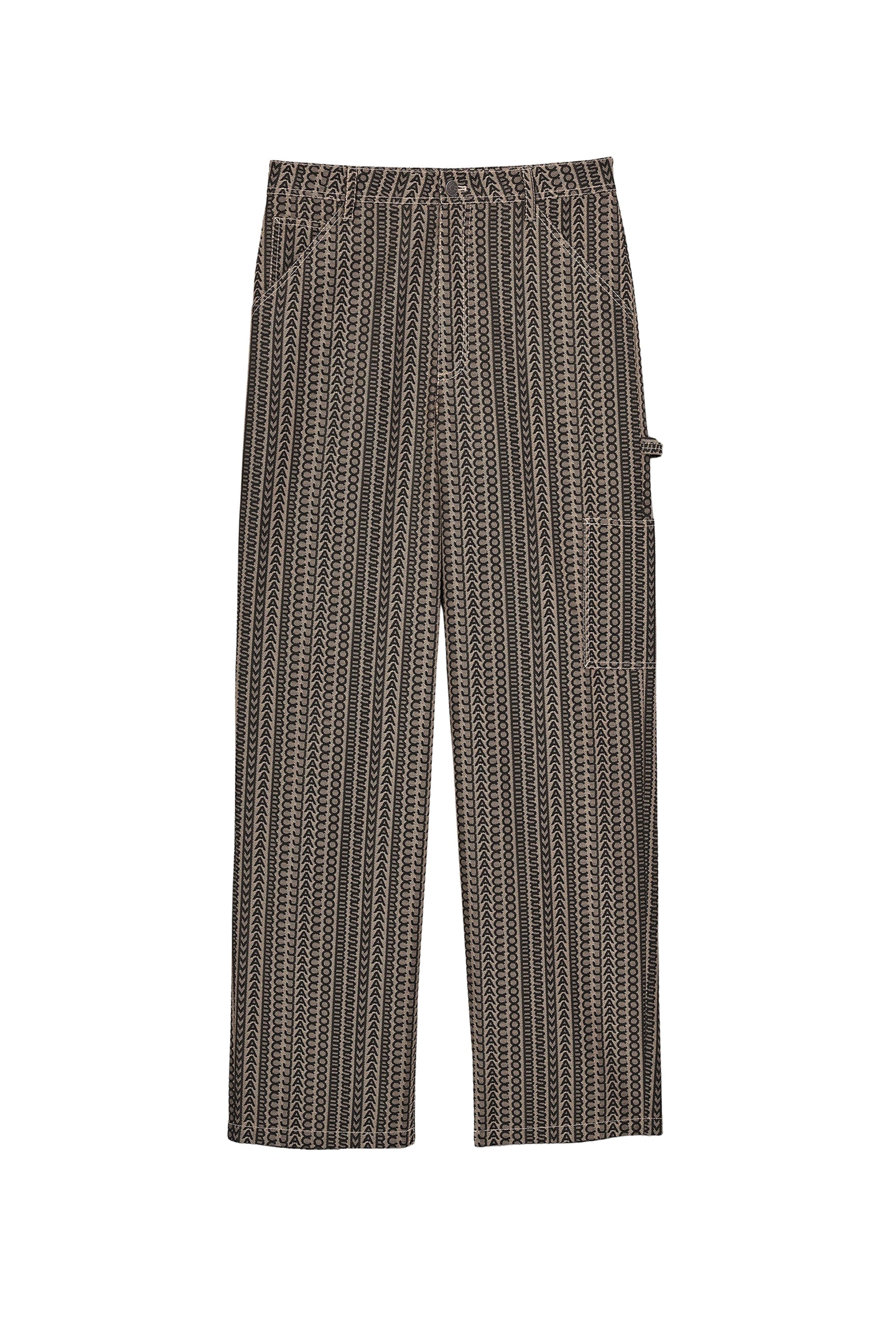 Pantalon cargo Monogram en denim - Beige Multicolor