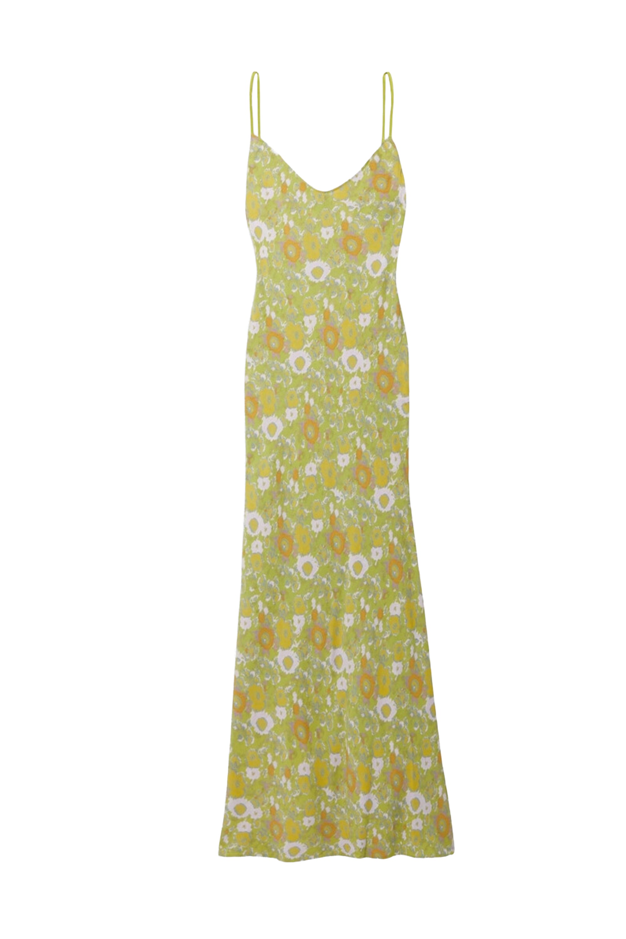 Robe à fine bretelles imprimée - Vert