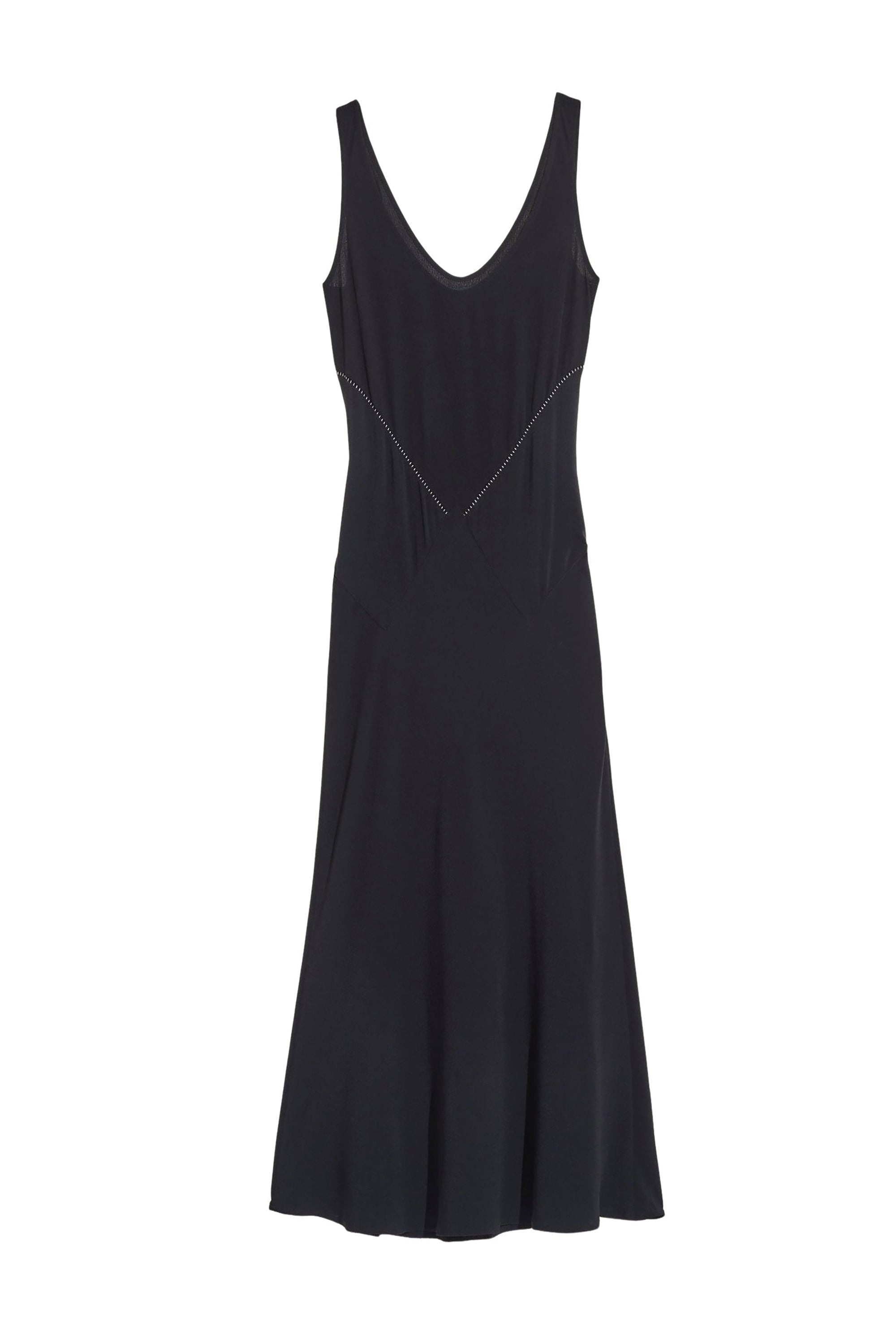 Robe midi à bretelles fines - Black