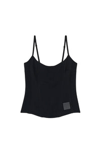 Tank top with thin straps - Black
