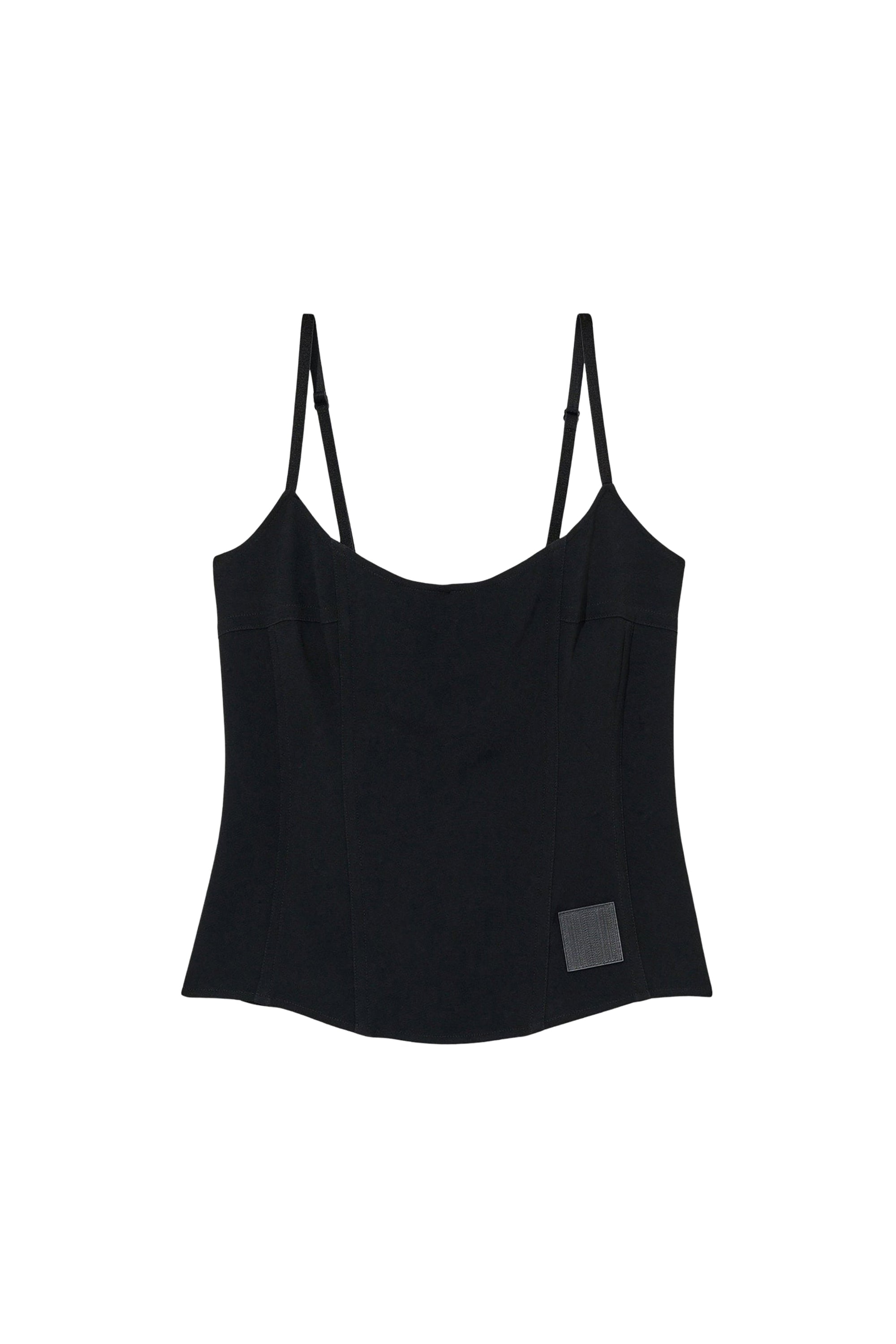 Tank top with thin straps - Black