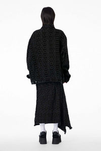 Jupe Monorgramme en denim - Black