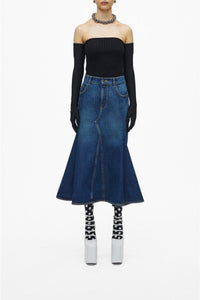 Jupe midi en denim - Future Indigo