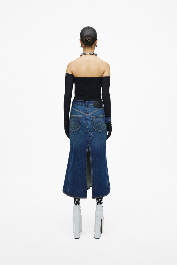 12 / DJV /120€ /2qty-0 /ST 0% /12 TROCA 165€   Jupe midi en denim - Future Indigo