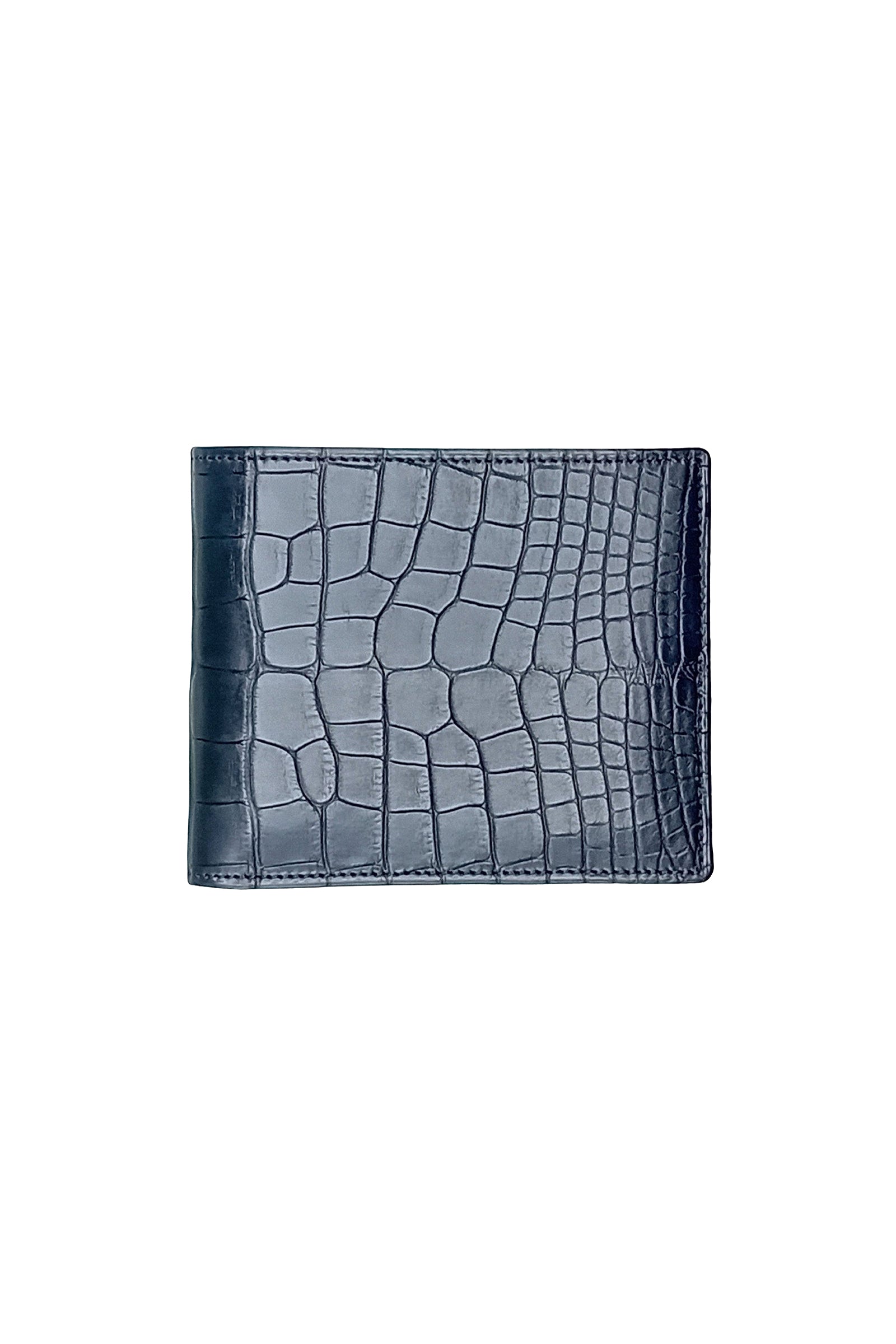 Porte-cartes texturé en cuir exotique - Bleu