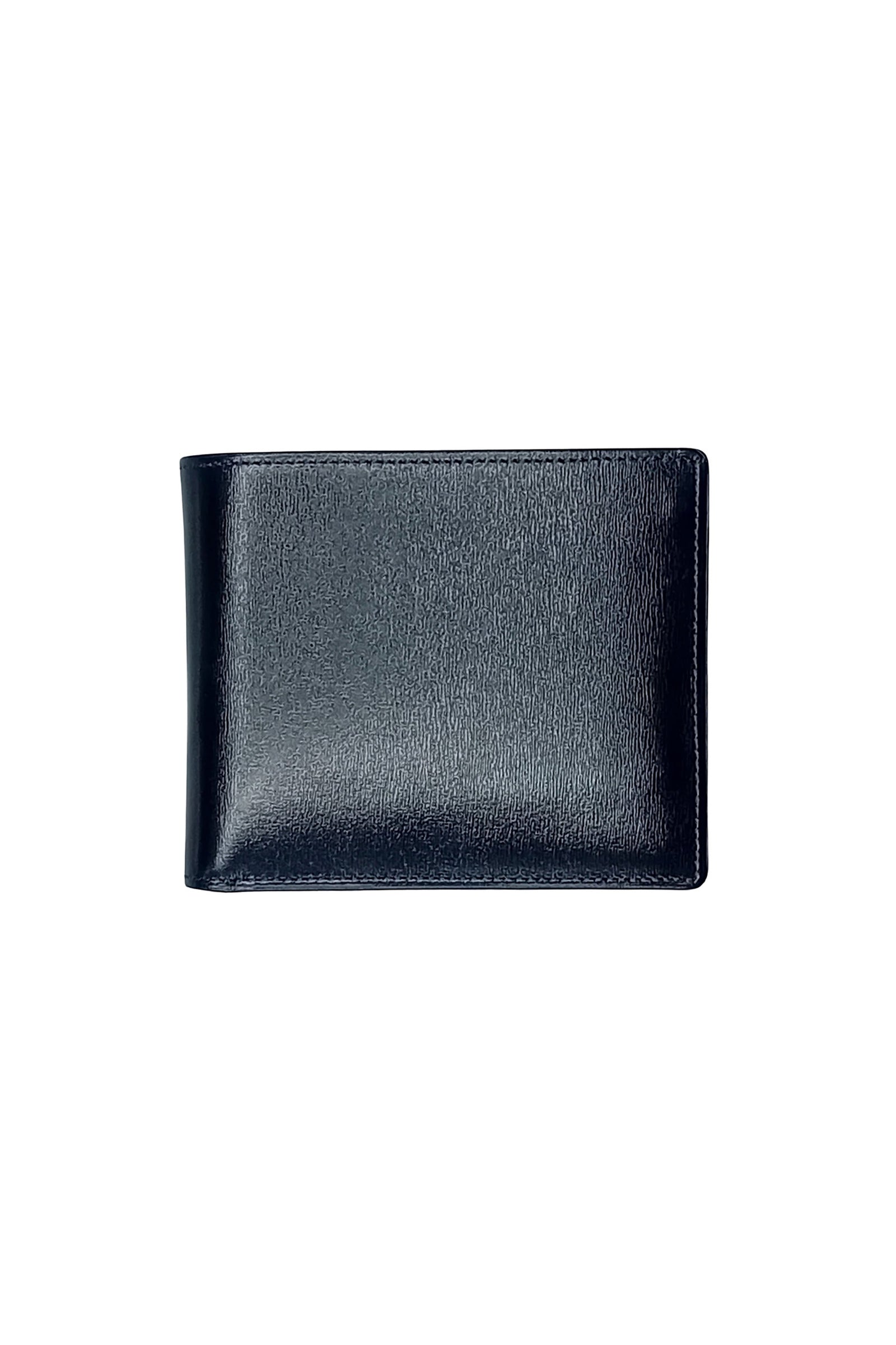 Portefeuille grainé en cuir - Noir