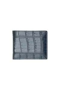Portefeuille en cuir exotique - Gris