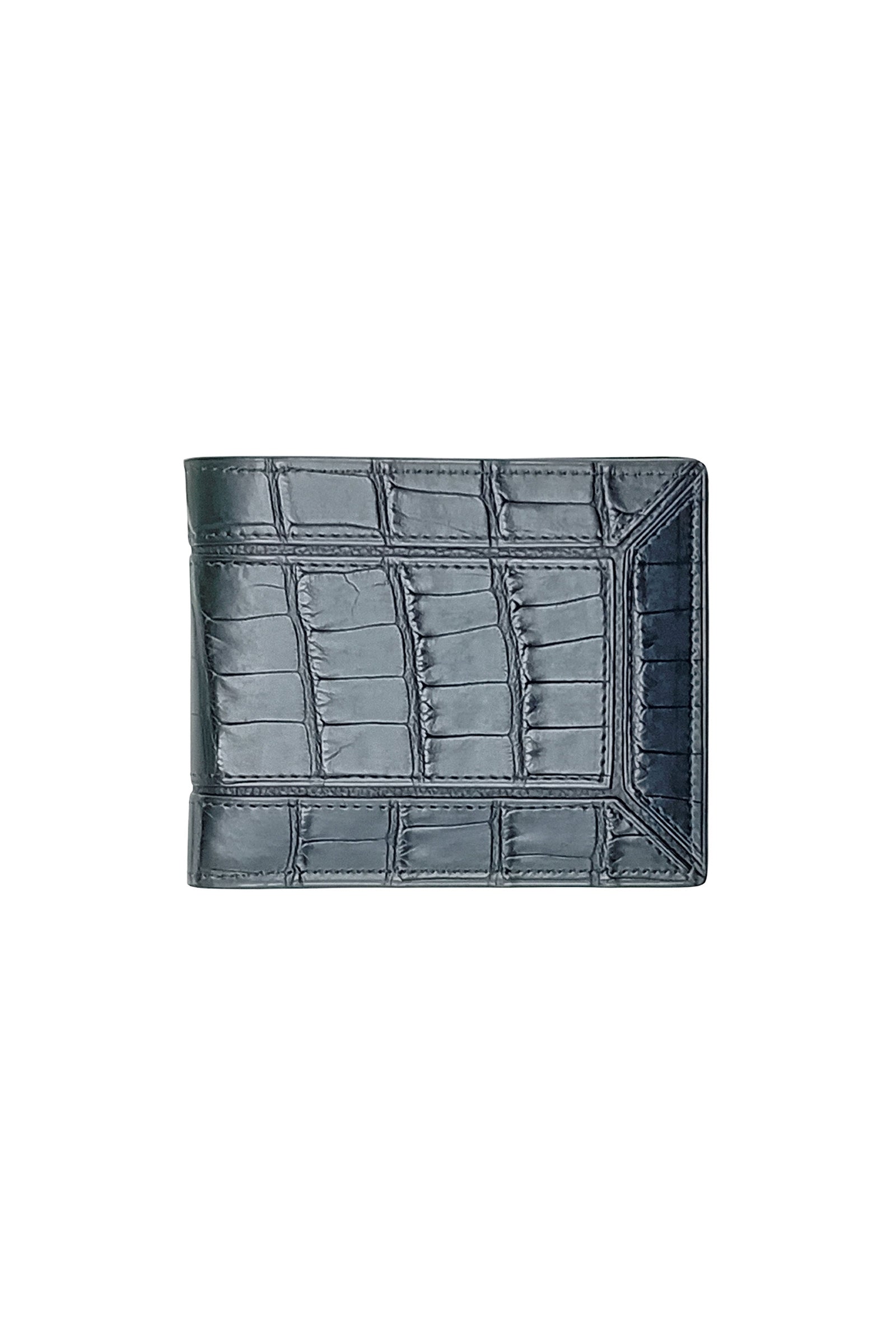 Portefeuille en cuir exotique - Gris