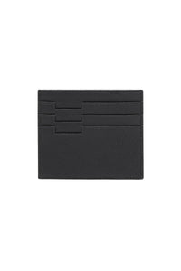 Porte-cartes à motif grainé en cuir - Noir