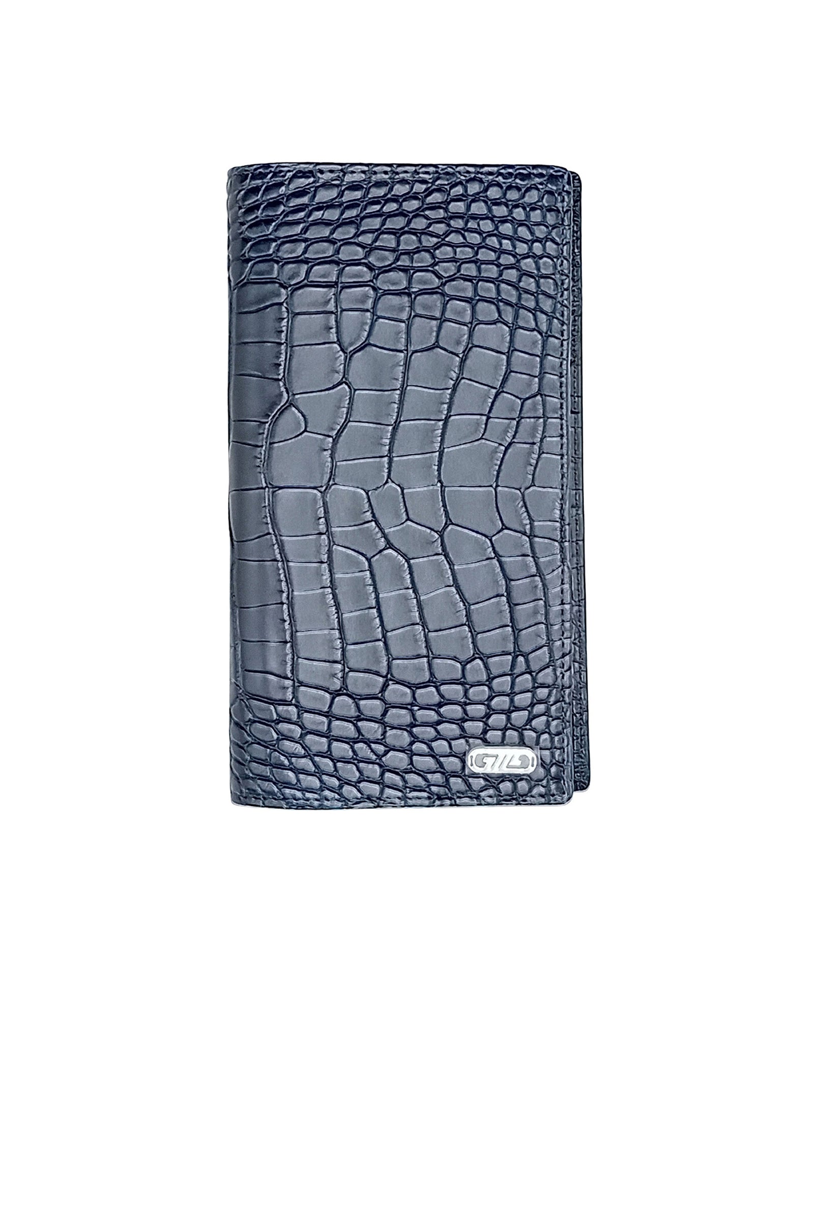 Portefeuille à plaque en cuir exotique - Bleu