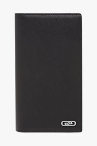 Porte-passeport texturé en cuir - Noir