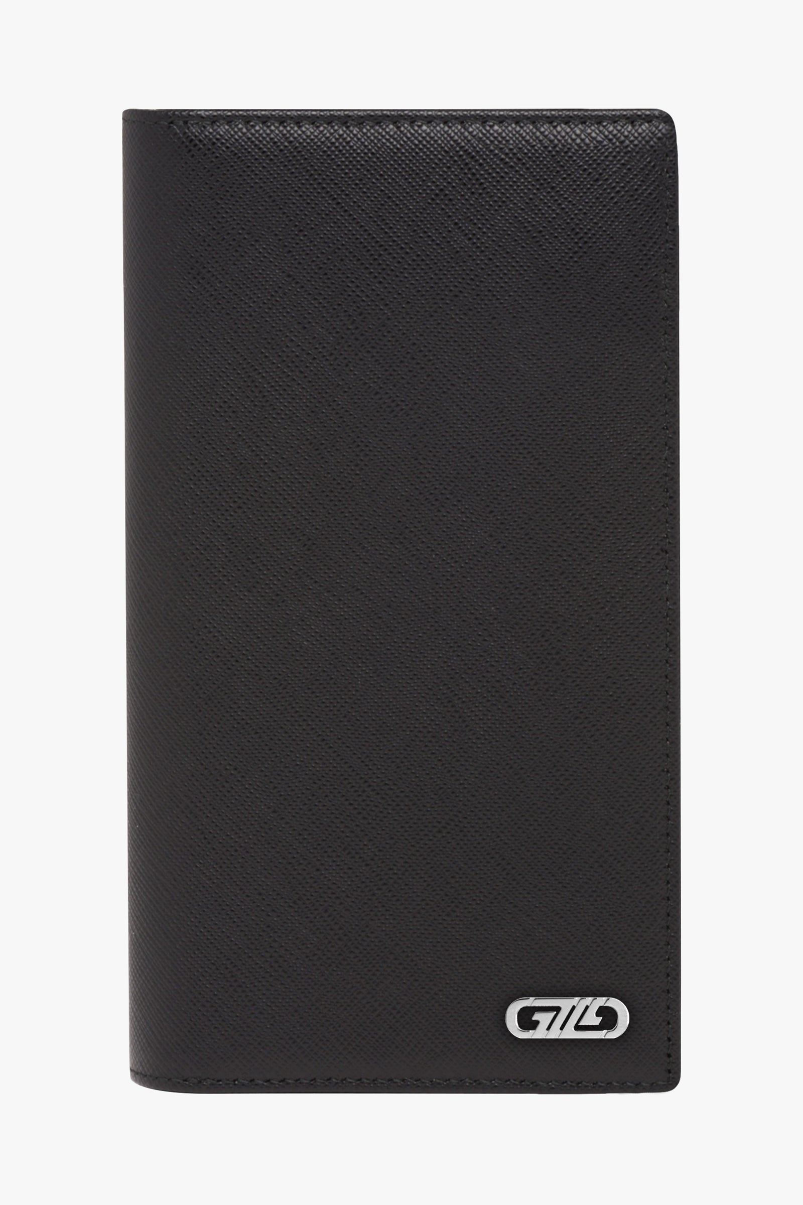 Porte-passeport texturé en cuir - Noir