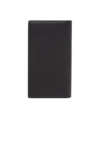 Porte-passeport texturé en cuir - Noir