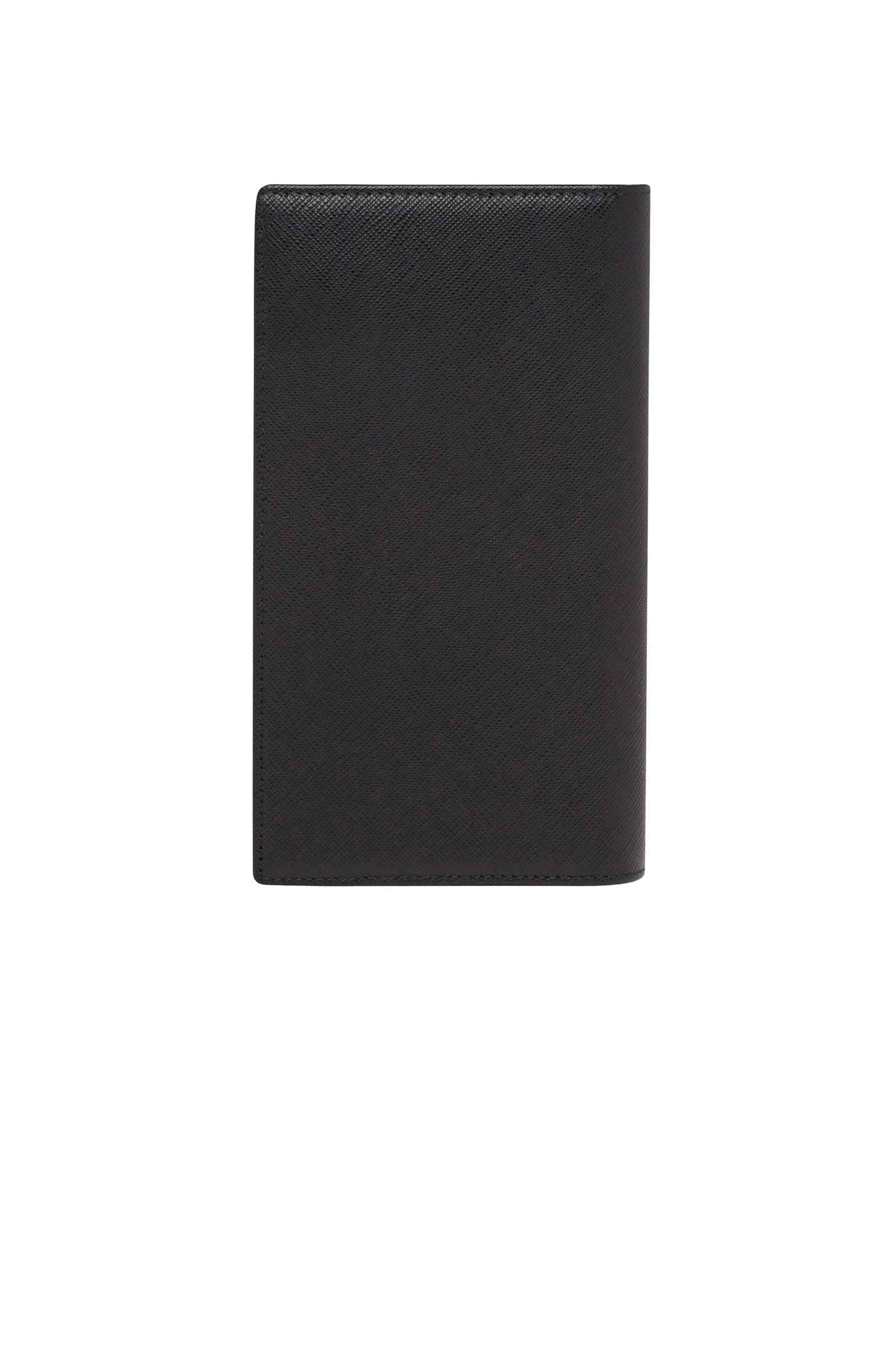 Porte-passeport texturé en cuir - Noir
