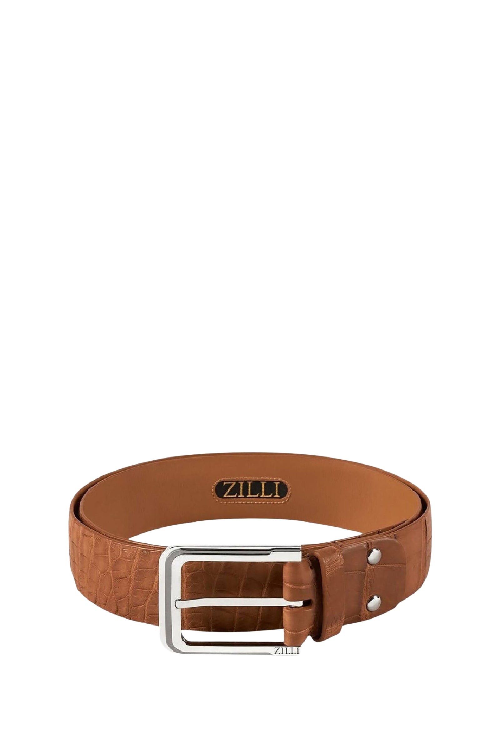 Ceinture en cuir exotique - Marron