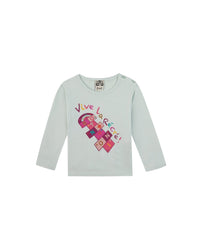 Cotton 'Taxi' T-shirt - Pale Aqua 2