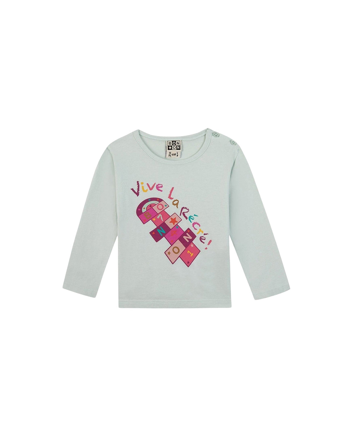 Cotton 'Taxi' T-shirt - Pale Aqua 2