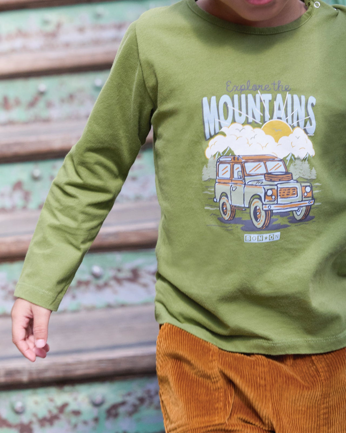 Cotton ‘Taxi’ T-shirt - Officer’s Green