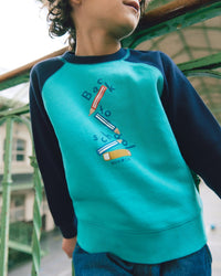 Sandy cotton sweatshirt - Peacock Blue