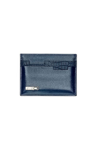 Leather card case - Blue