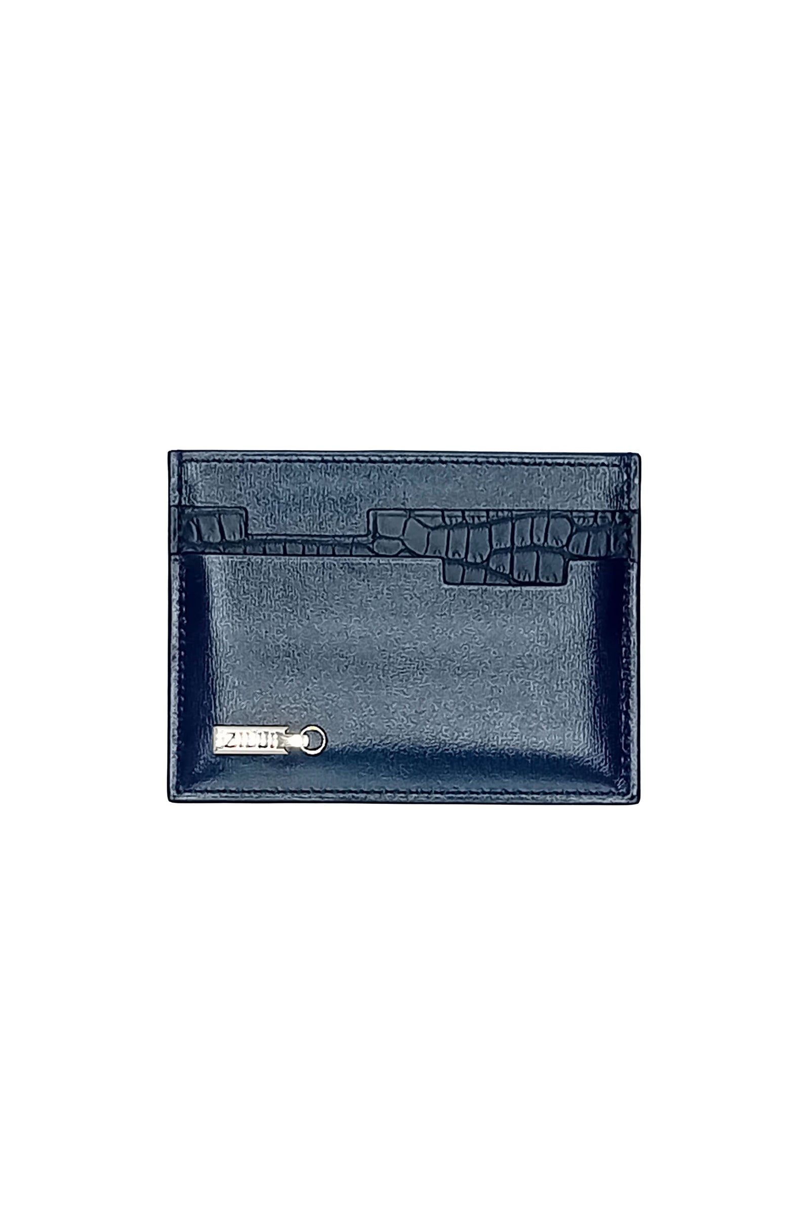 Leather card case - Blue