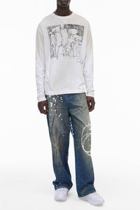 T-shirt à manches longues oversize Futura - Dirty White