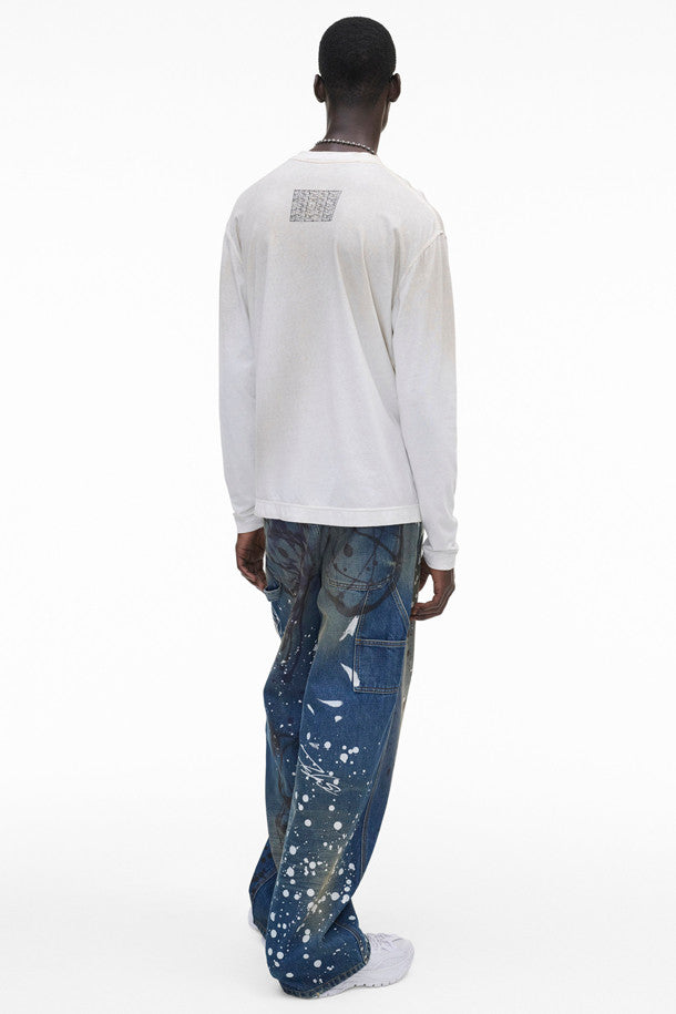 T-shirt à manches longues oversize Futura - Dirty White