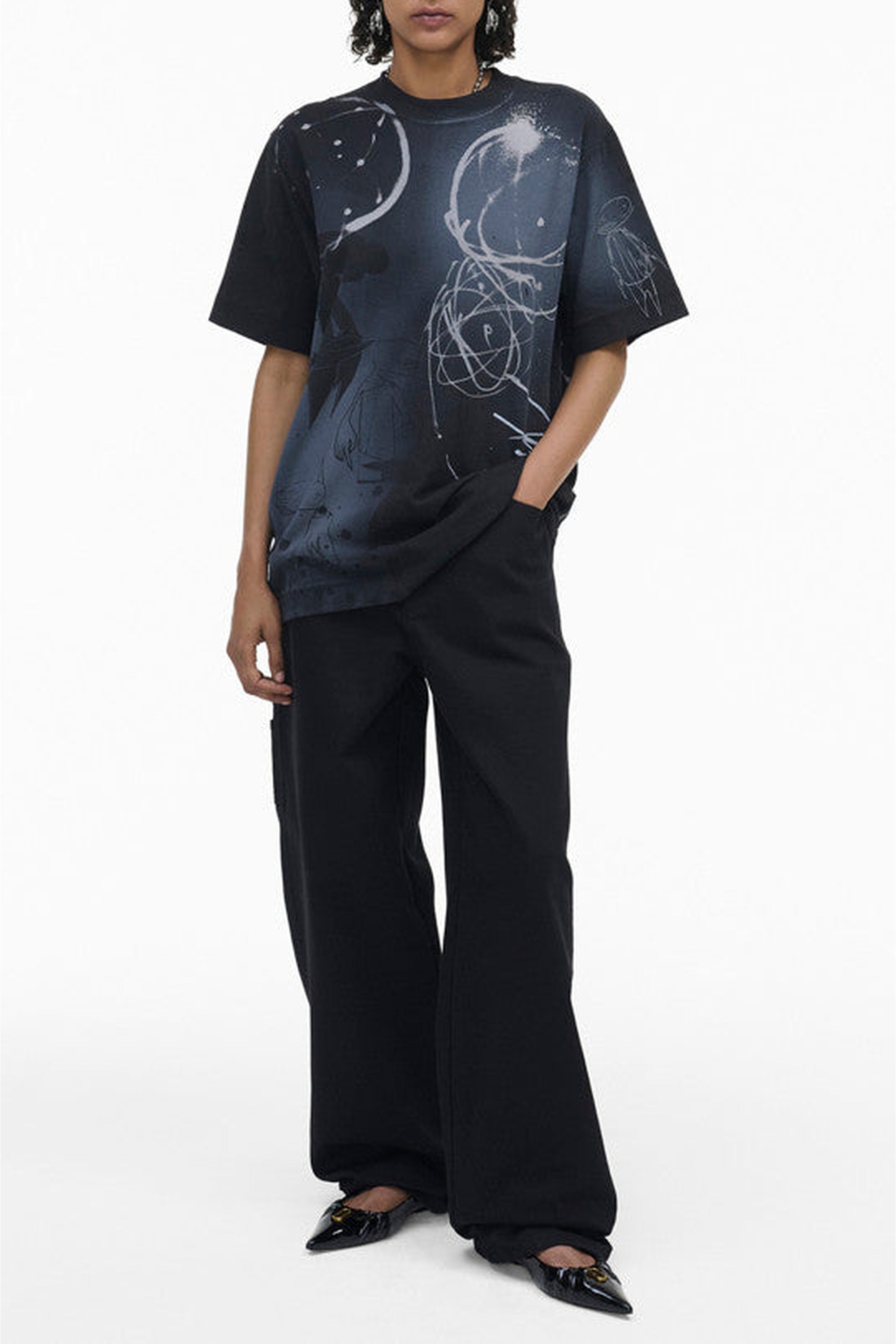 T-shirt Futura large - Black