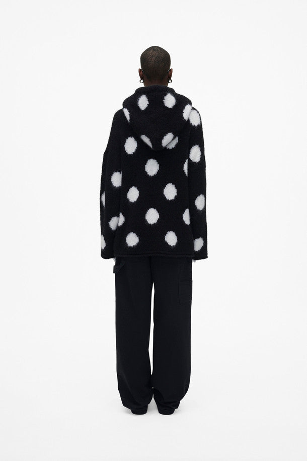 Sweat à capuche en laine - Black & White