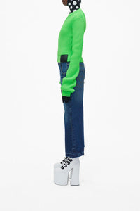 Pull court ras du cou en laine - Apple