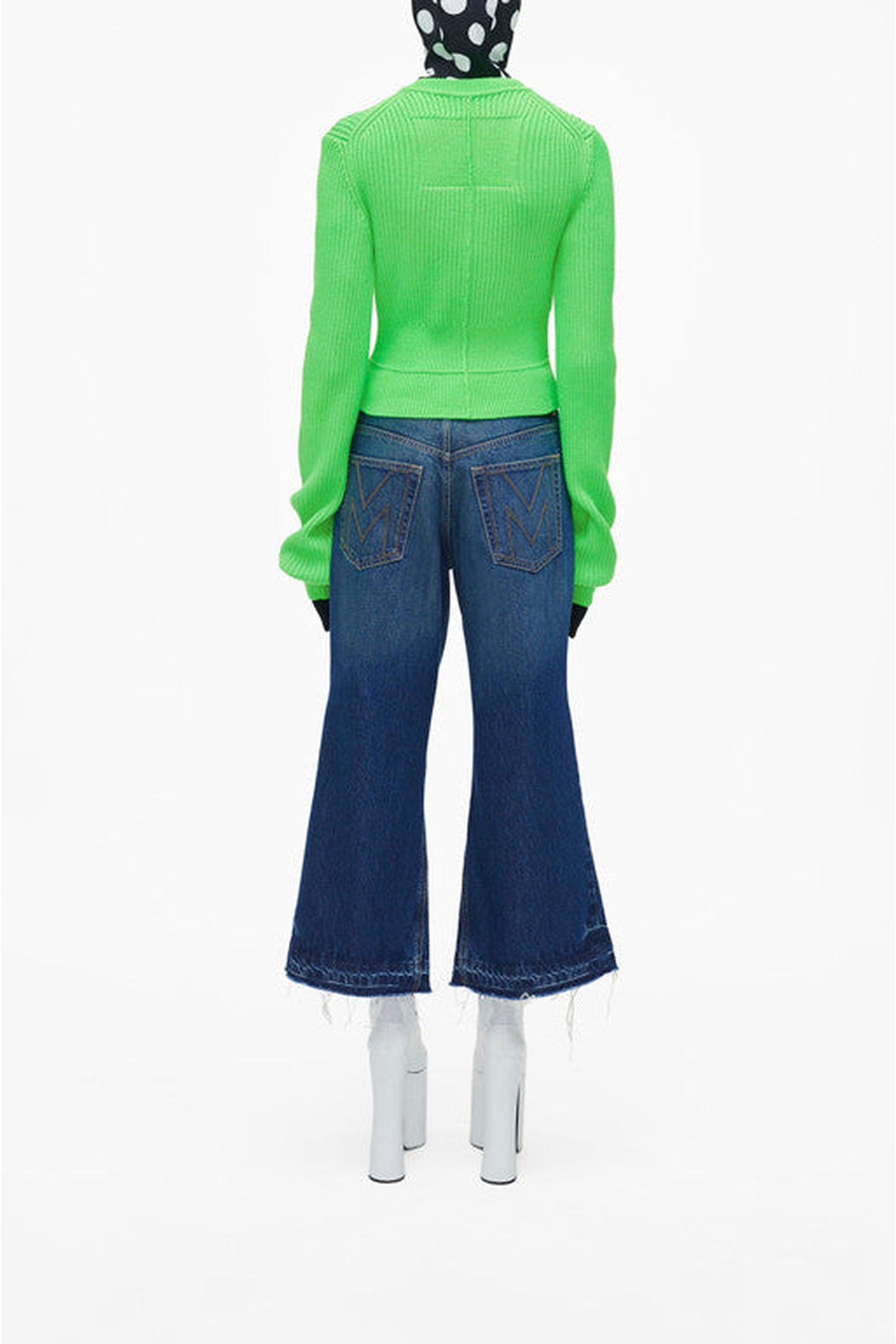 Pull court ras du cou en laine - Apple