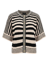 Cardigan à rayures texturées - Multicolor