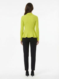 Blazer à double boutonnage en maille - Lime