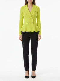 Blazer à double boutonnage en maille - Lime