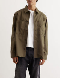 Surchemise à poches avec broderie - Military Green