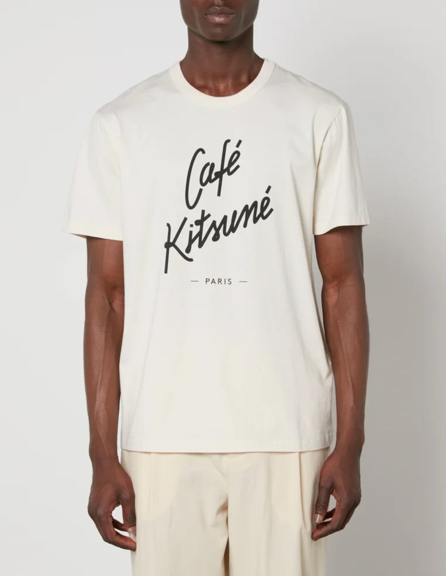 T-shirt Café Kitsuné imprimé à l'avant - Latte