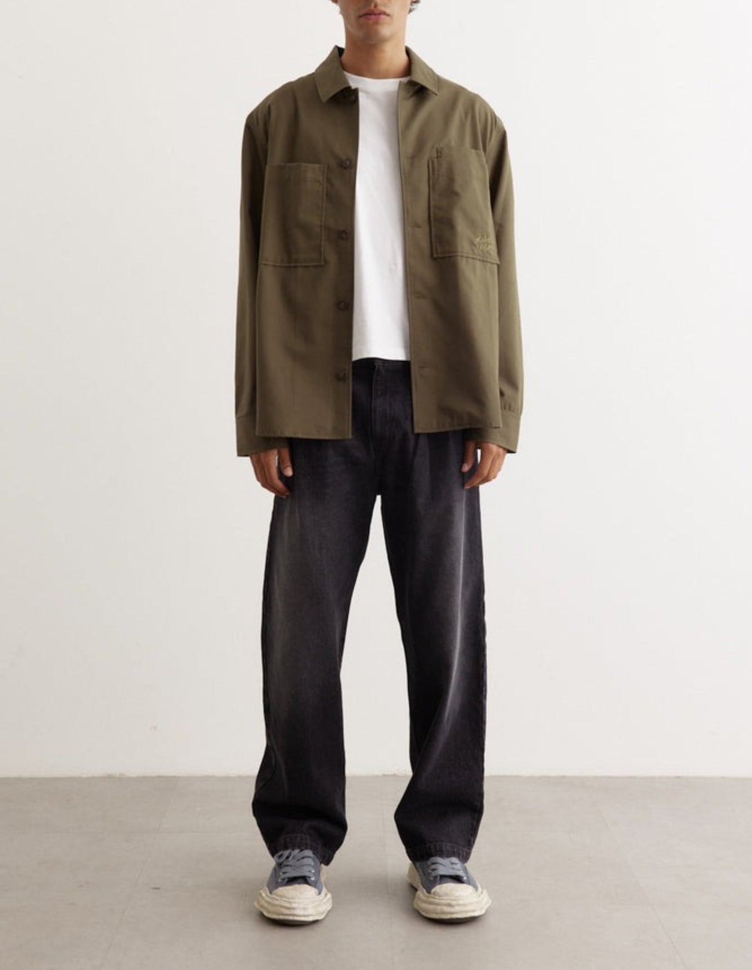 Surchemise à poches avec broderie - Military Green