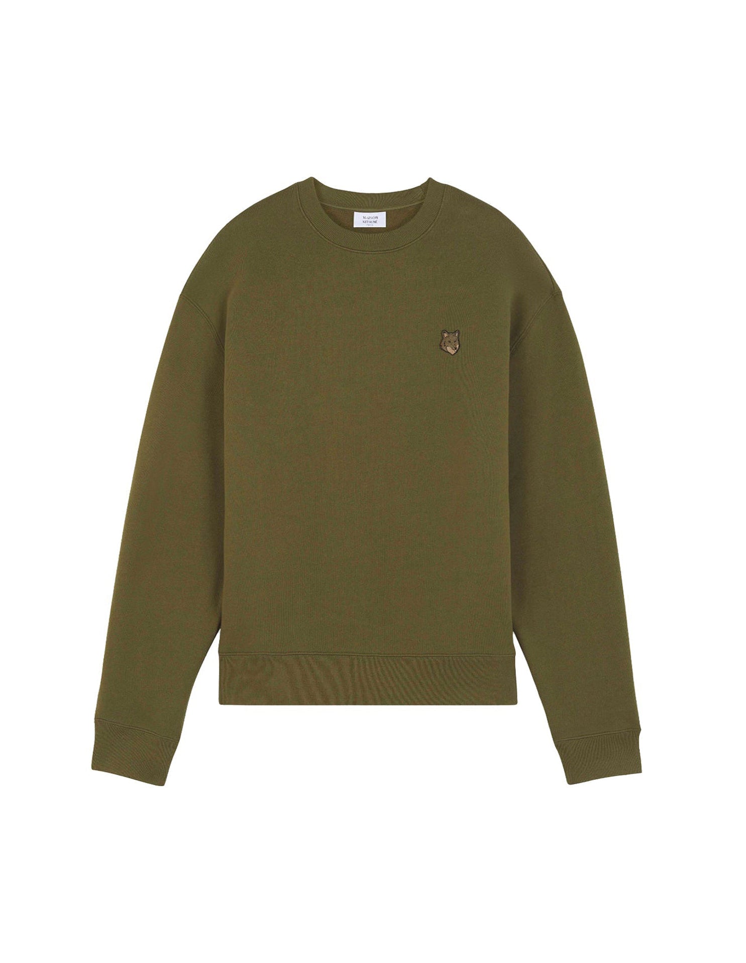 Sweatshirt Bold Fox Head avec écusson - Military Green