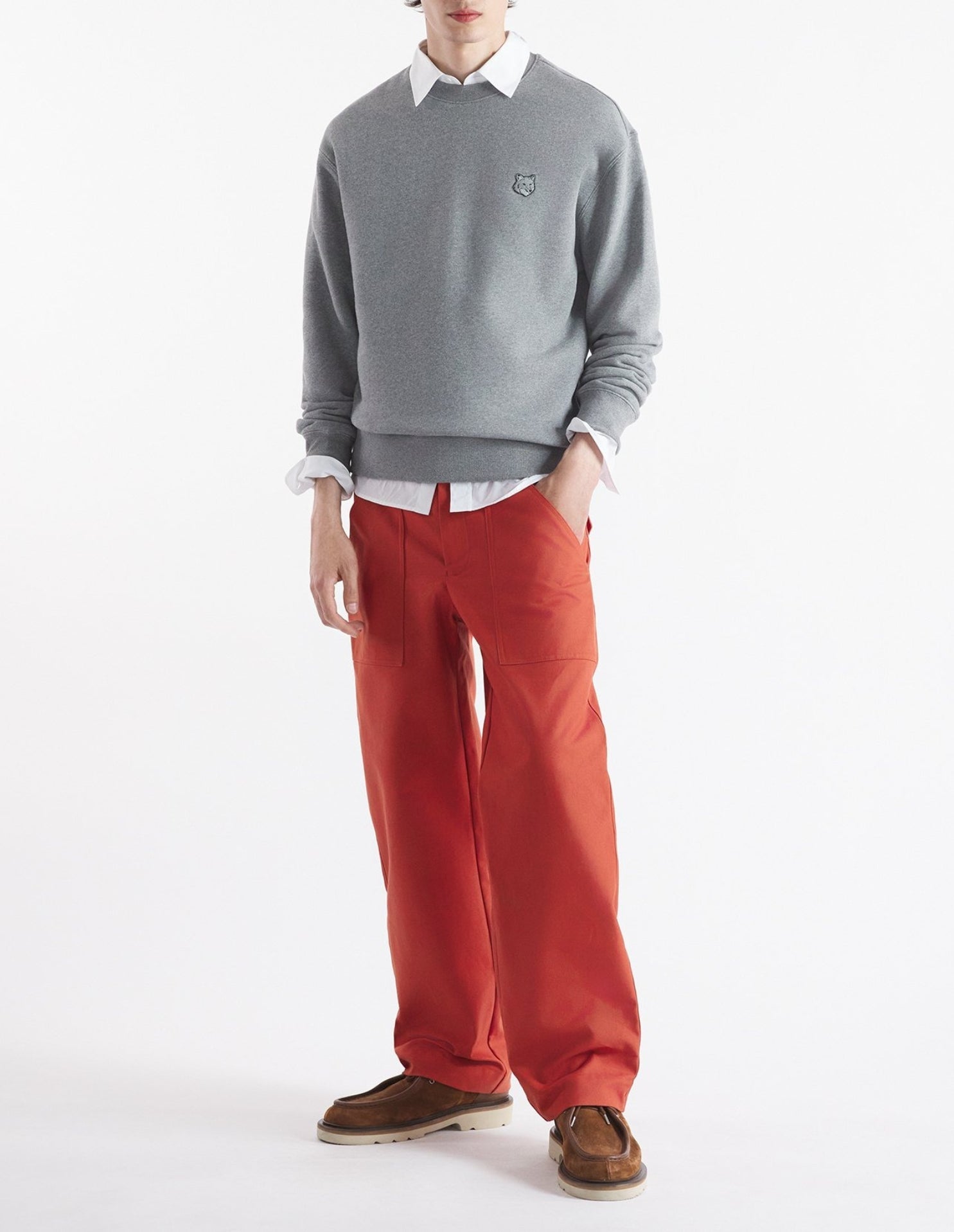 Sweat Fox Head - Medium grey melange