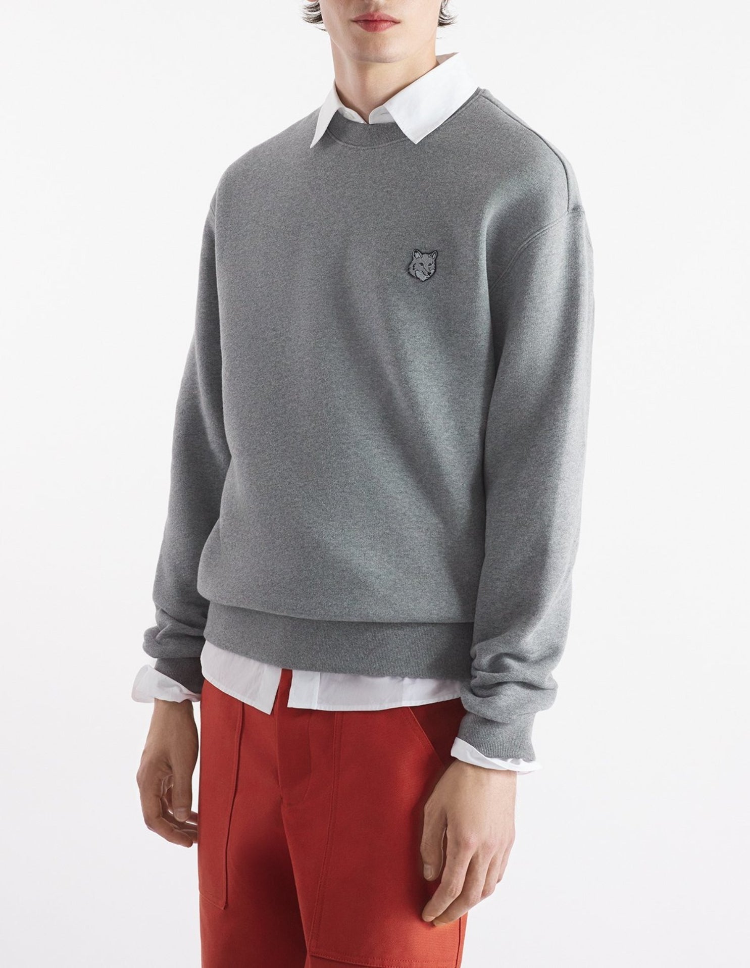 Sweat Fox Head - Medium grey melange