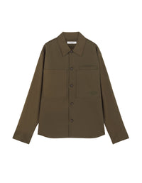 Surchemise à poches avec broderie - Military Green