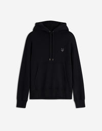 Bold Fox Head Patch Comfort Hoodie - Black