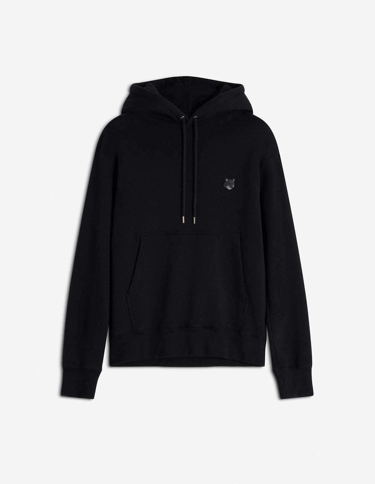 Bold Fox Head Patch Comfort Hoodie - Black