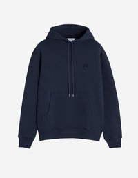 Bold Fox Head Patch Comfort Hoodie - Ink Blue