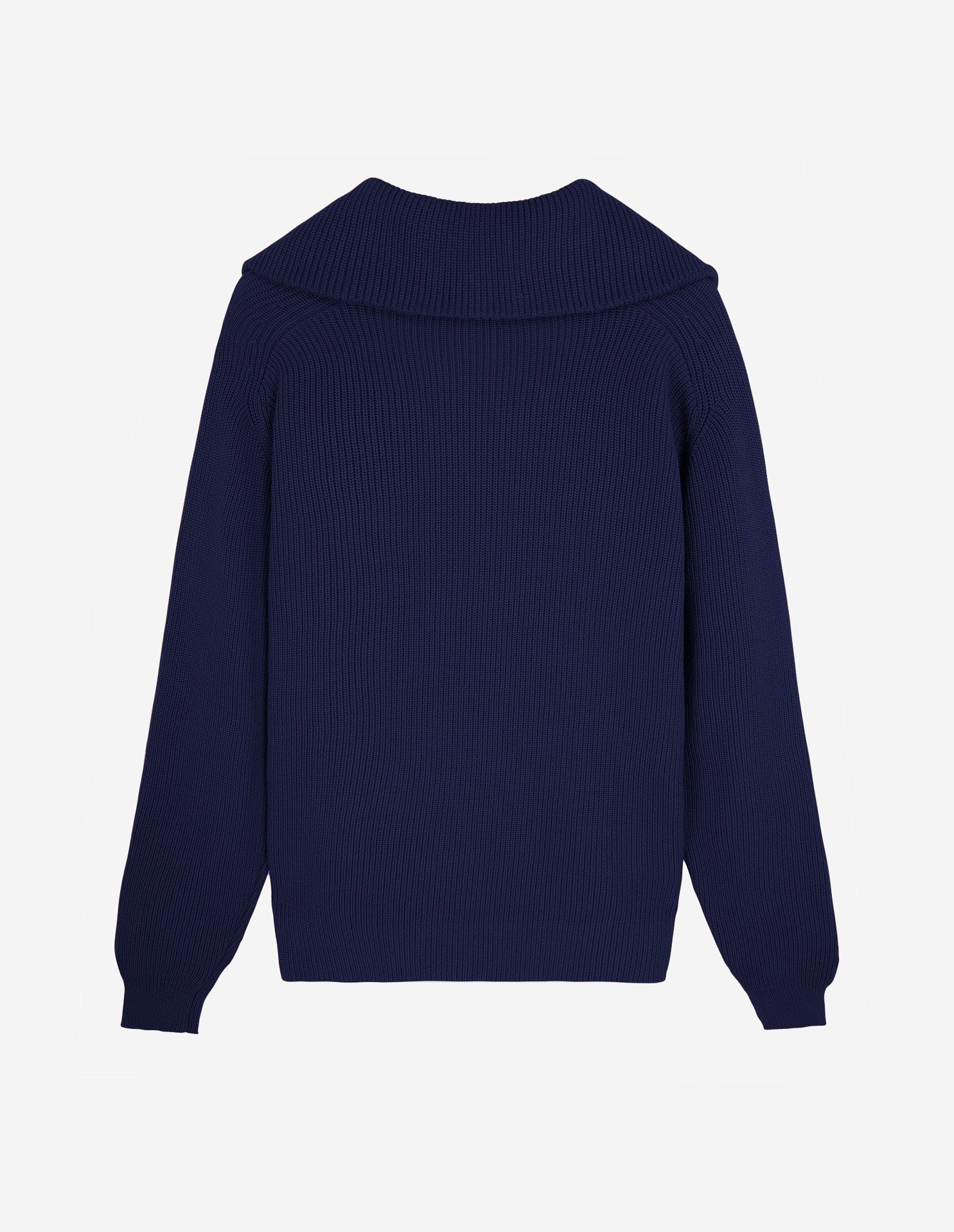 Pull Bold Fox Head à col zippé avec écusson - Ink Blue