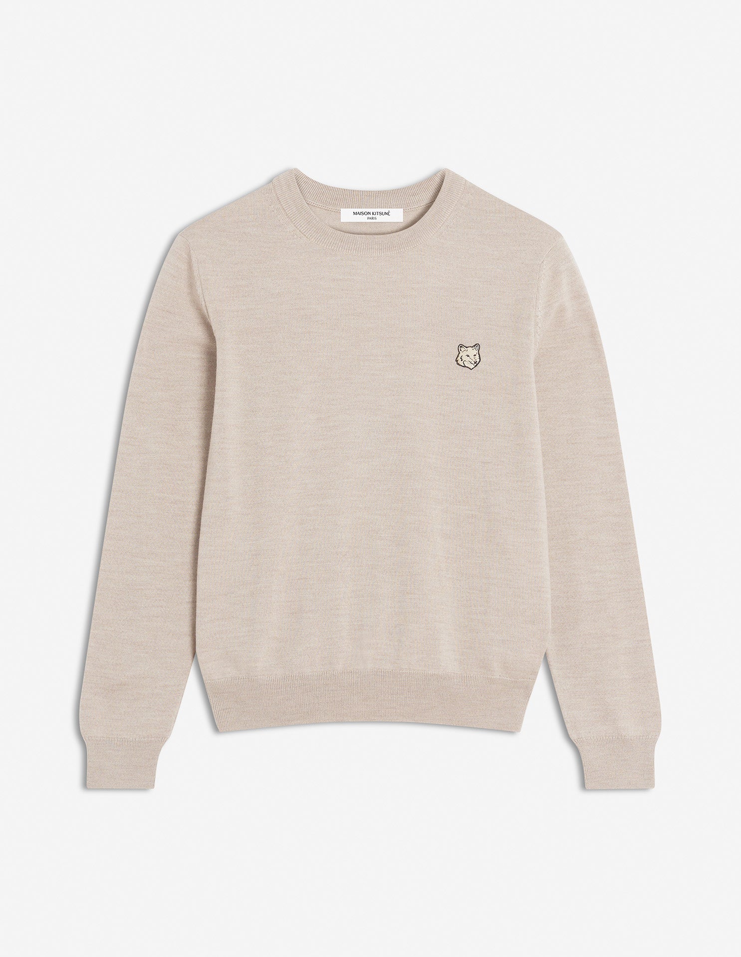 Bold Fox Head Patch Regular Jumper - Marble