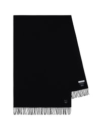 Écharpe Bold Fox Head en laine vierge - Black