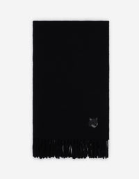 Écharpe Bold Fox Head en laine vierge - Black