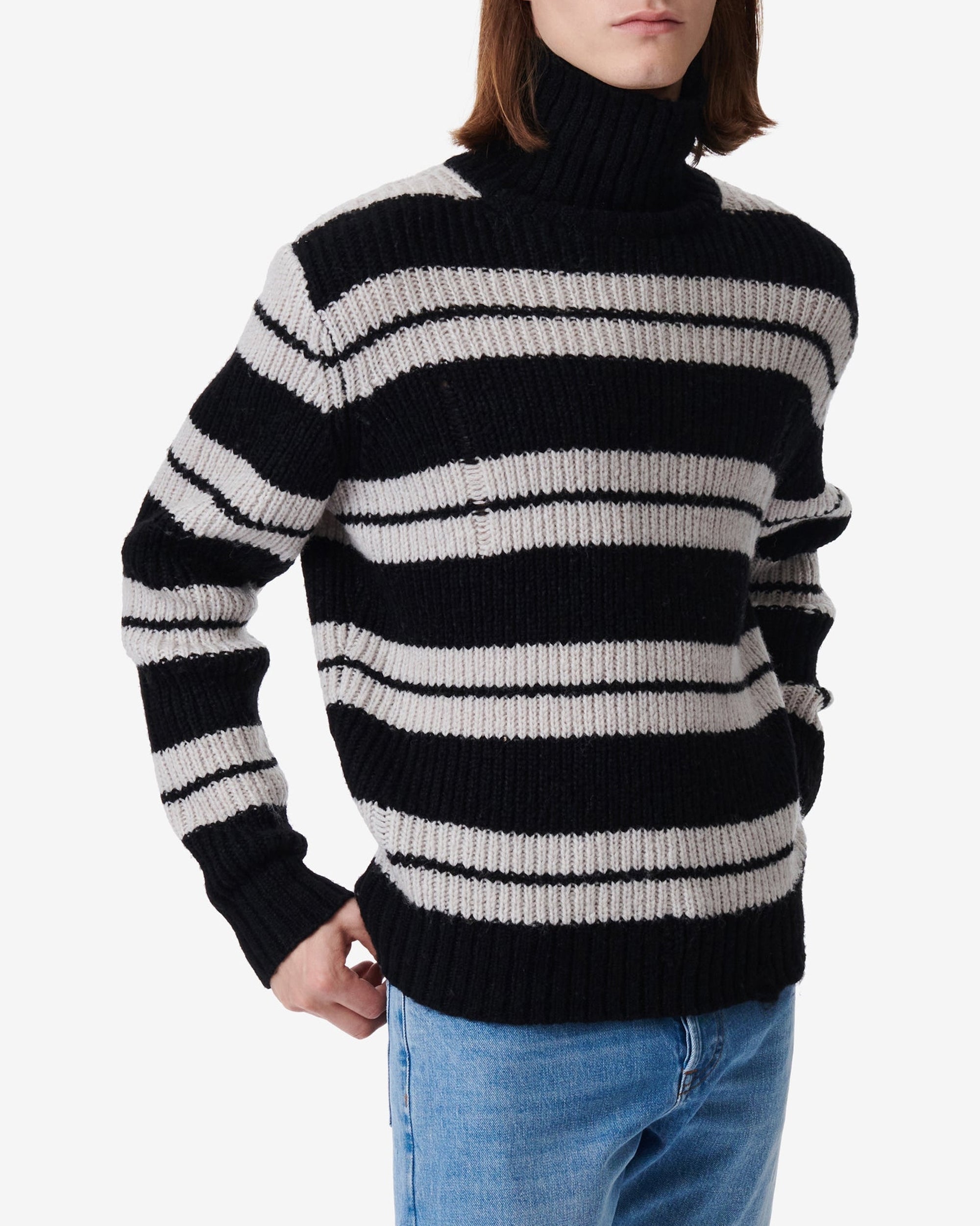 Omino wool jumper - Black & Grey