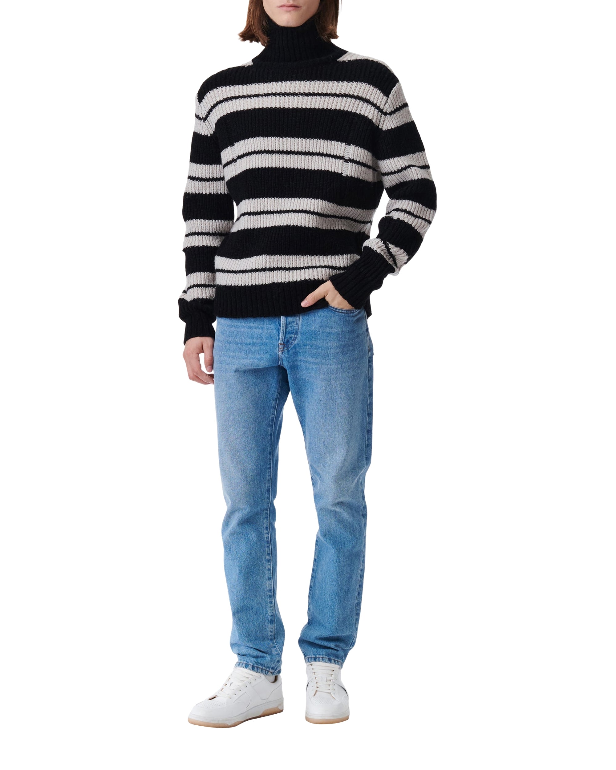 Omino wool jumper - Black & Grey